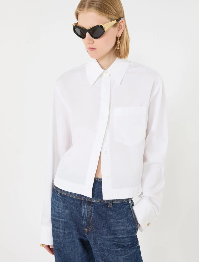 Cotton boxy shirt - OPTICAL WHITE - Sportmax - 4