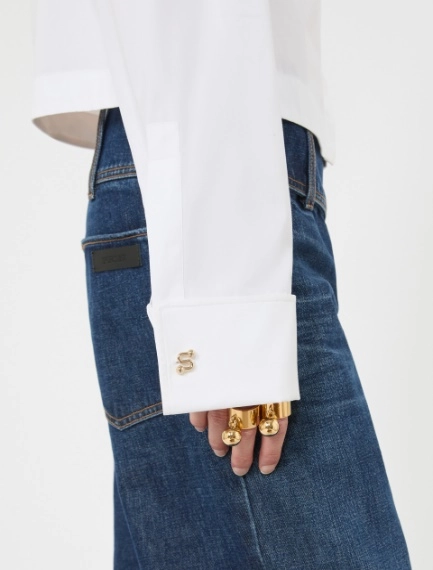 Cotton boxy shirt - OPTICAL WHITE - Sportmax - 5