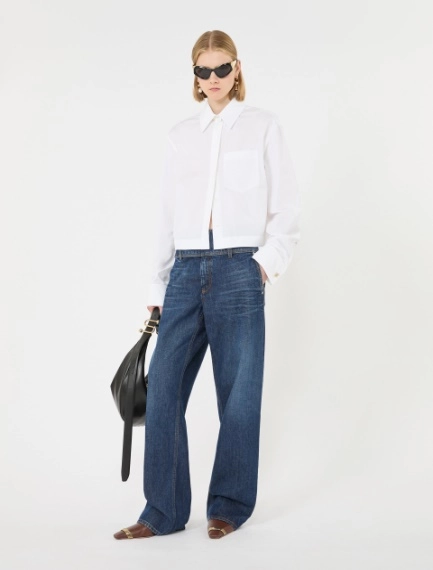Cotton boxy shirt - OPTICAL WHITE - Sportmax - 1