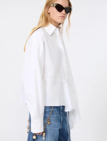 Camicia asimmetrica in popeline - Sportmax