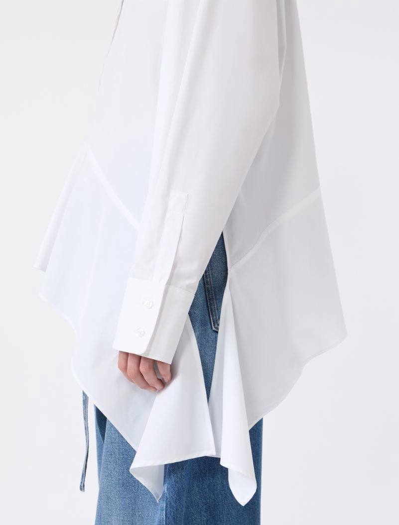 Camicia asimmetrica in popeline - BIANCO OTTICO - Sportmax - 5