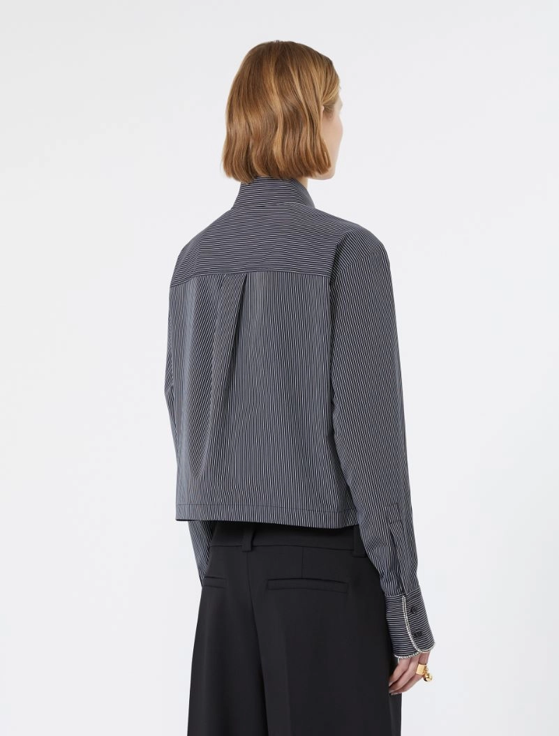 Cotton boxy shirt - BLACK - Sportmax - 3