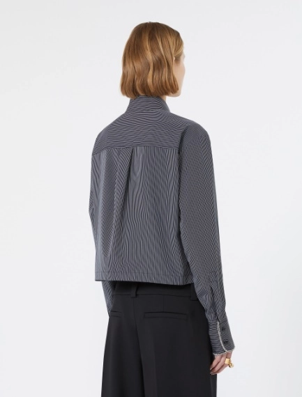 Cotton boxy shirt - BLACK - Sportmax - 3