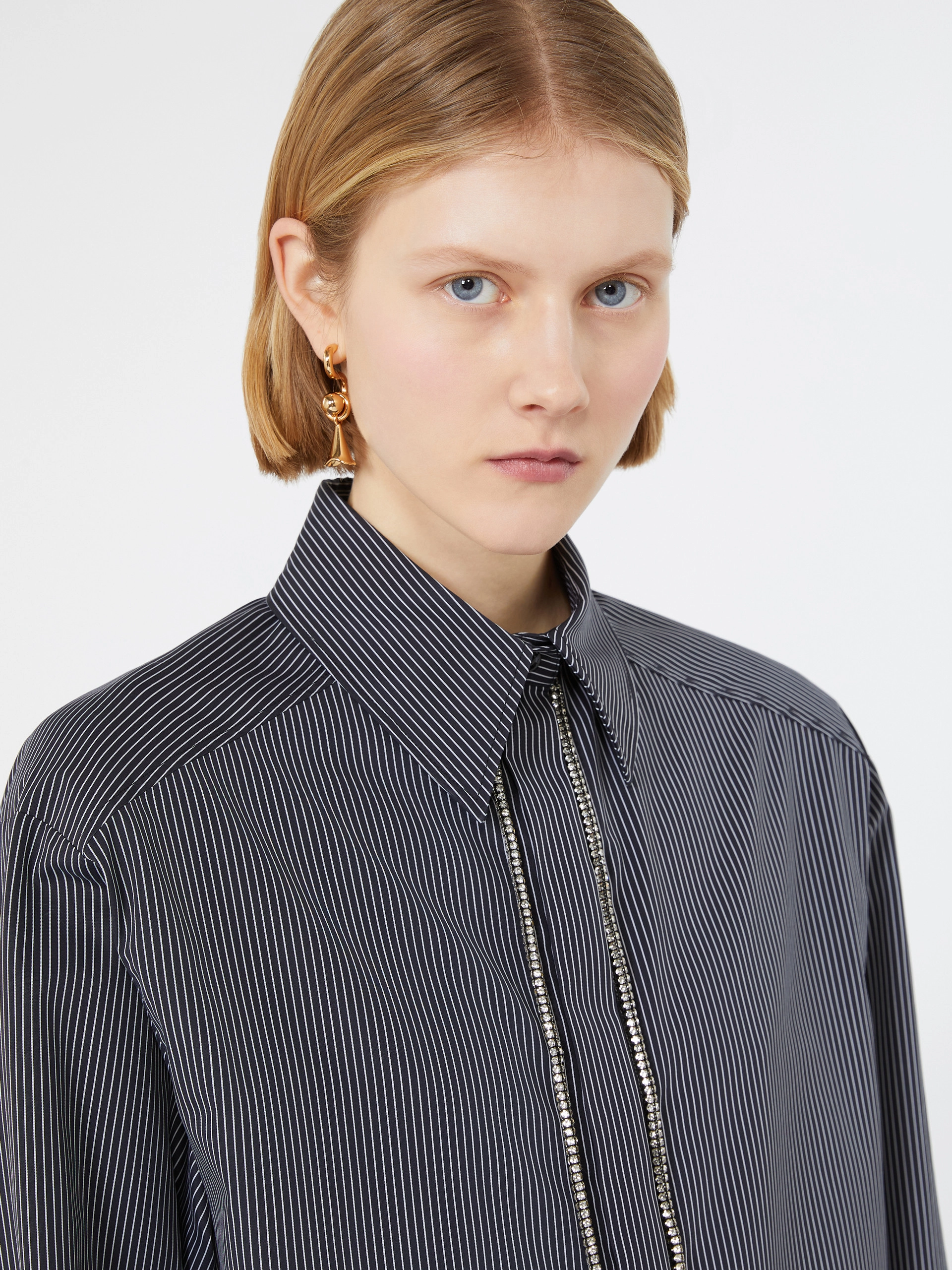 Cotton boxy shirt - BLACK - Sportmax - 5