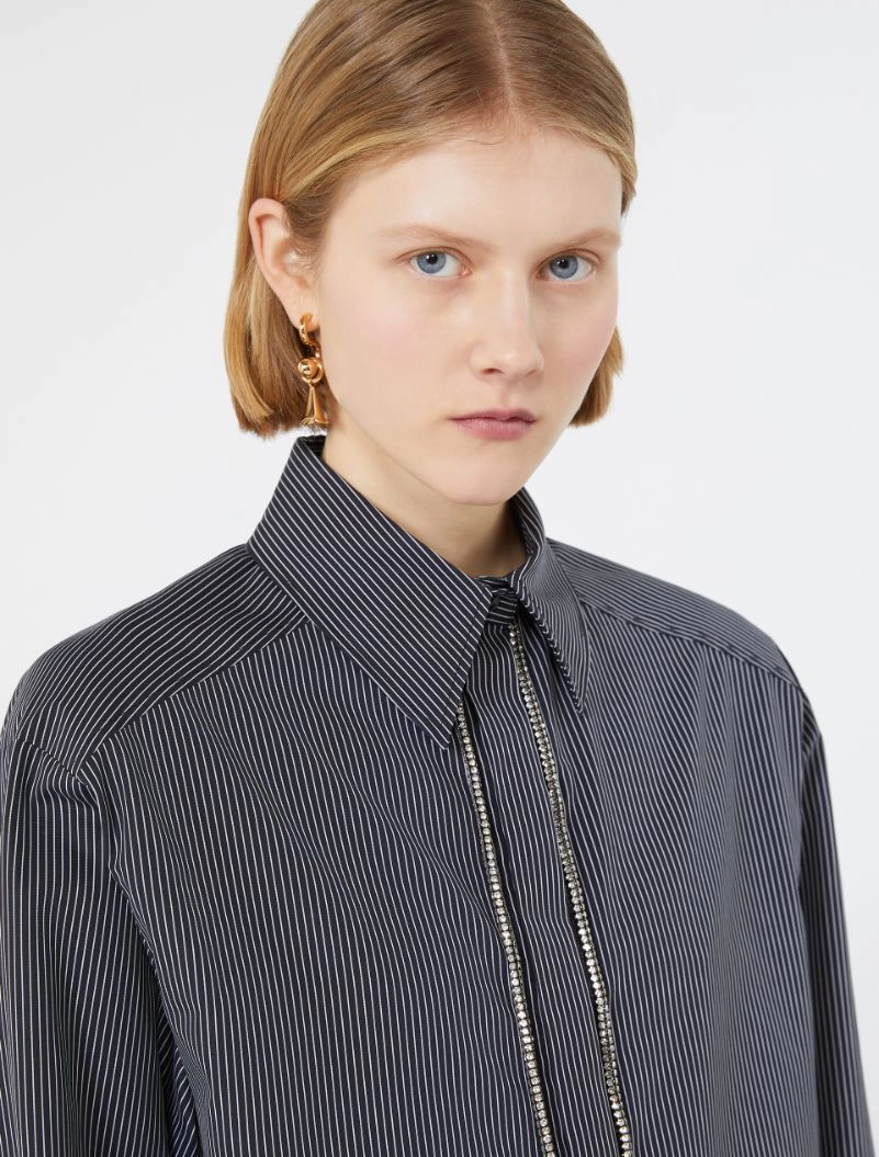 Cotton boxy shirt - BLACK - Sportmax - 5