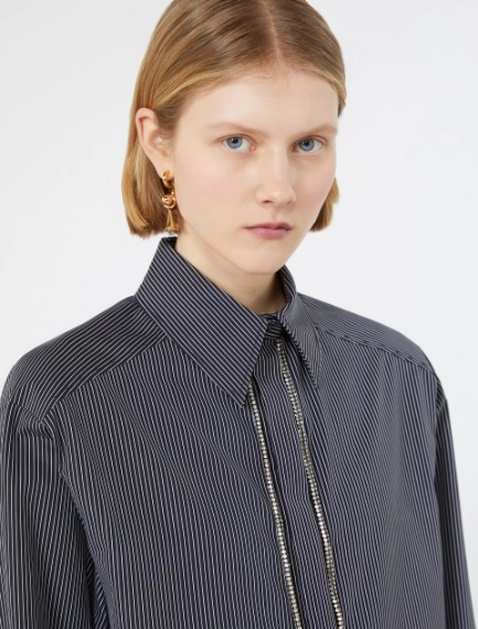 Cotton boxy shirt - BLACK - Sportmax - 5