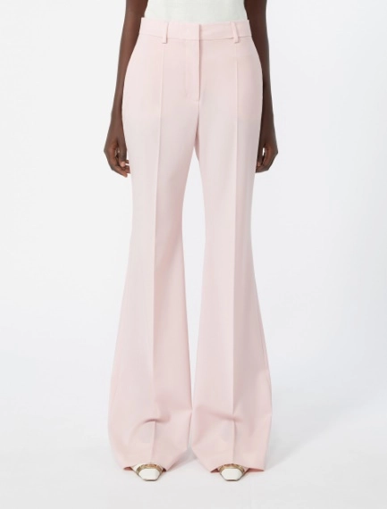 Natural stretch pure wool flared trousers - ANTIQUE ROSE - Sportmax - 2