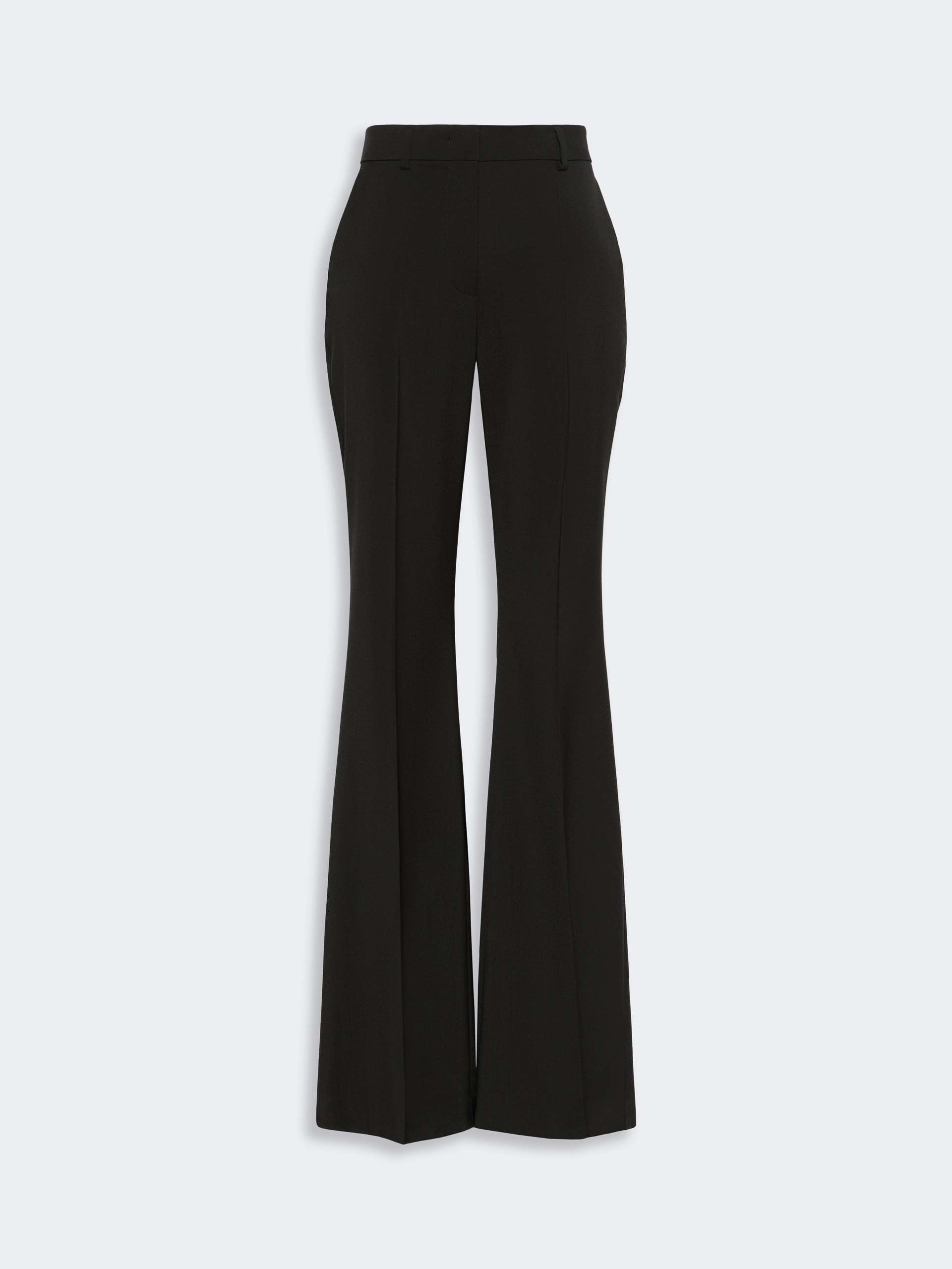 Pantalon évasé en pure laine naturelle stretch - NOIR - Sportmax - 4