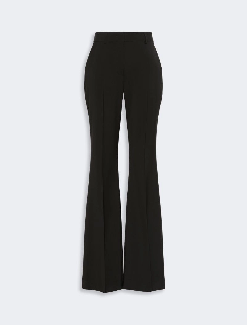 Pantalon évasé en pure laine naturelle stretch - NOIR - Sportmax - 4