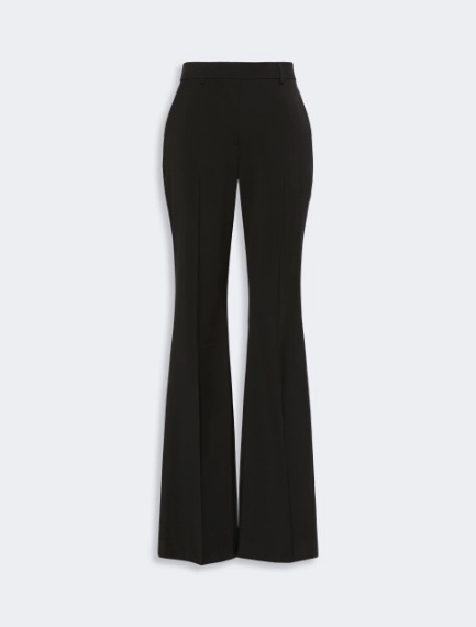 Pantalon évasé en pure laine naturelle stretch - NOIR - Sportmax - 4