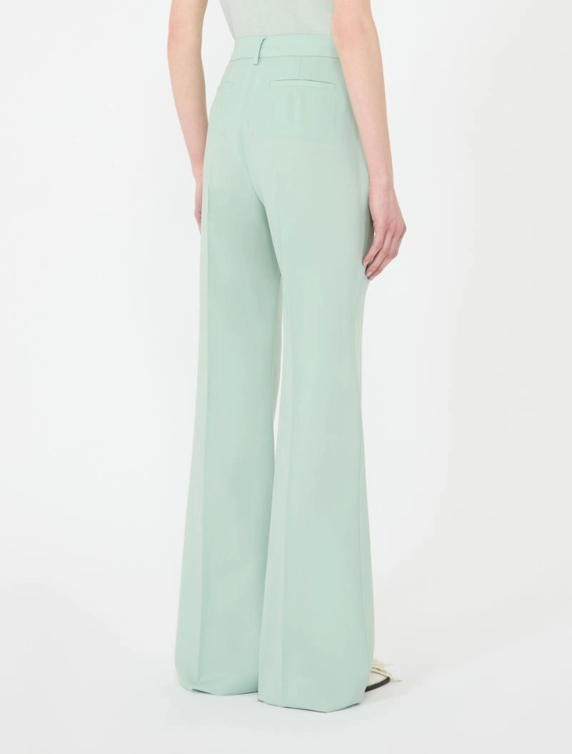 Natural stretch pure wool flared trousers - PASTEL GREEN - Sportmax - 3