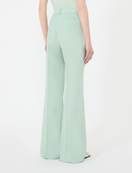 Natural stretch pure wool flared trousers - PASTEL GREEN - Sportmax - 3