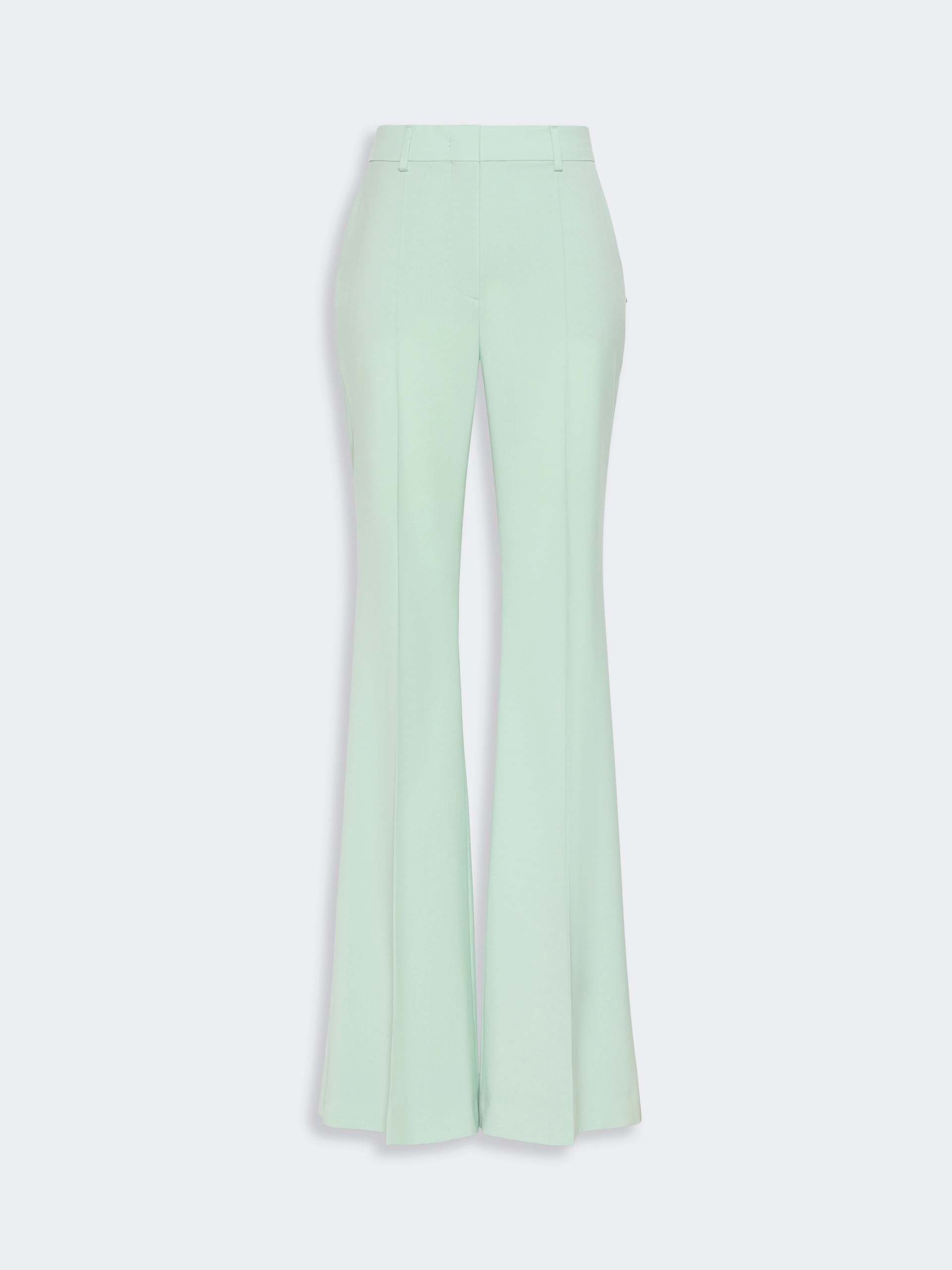 Natural stretch pure wool flared trousers - PASTEL GREEN - Sportmax - 4