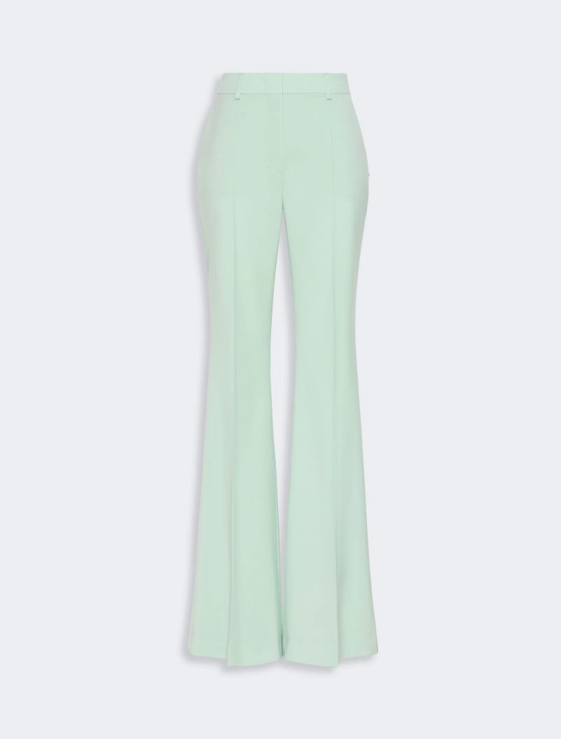 Natural stretch pure wool flared trousers - PASTEL GREEN - Sportmax - 4