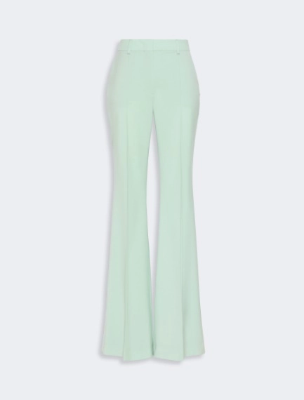 Natural stretch pure wool flared trousers - PASTEL GREEN - Sportmax - 4