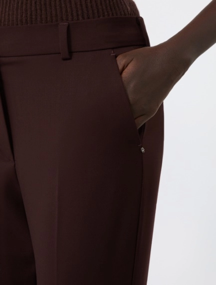 Flared stretch wool trousers - PLUM - Sportmax - 4