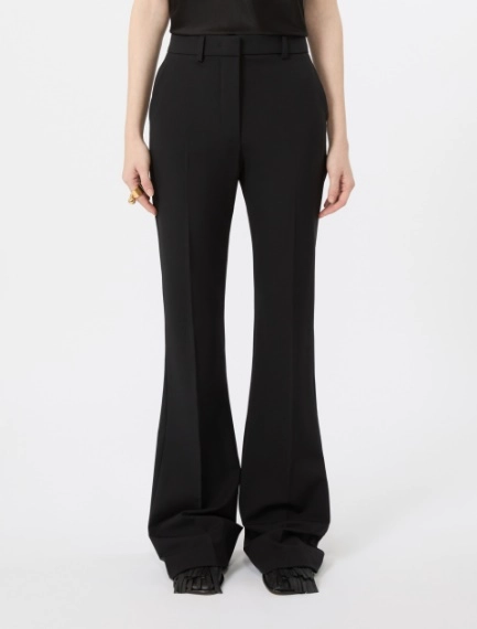 Flared stretch wool trousers - BLACK - Sportmax - 2