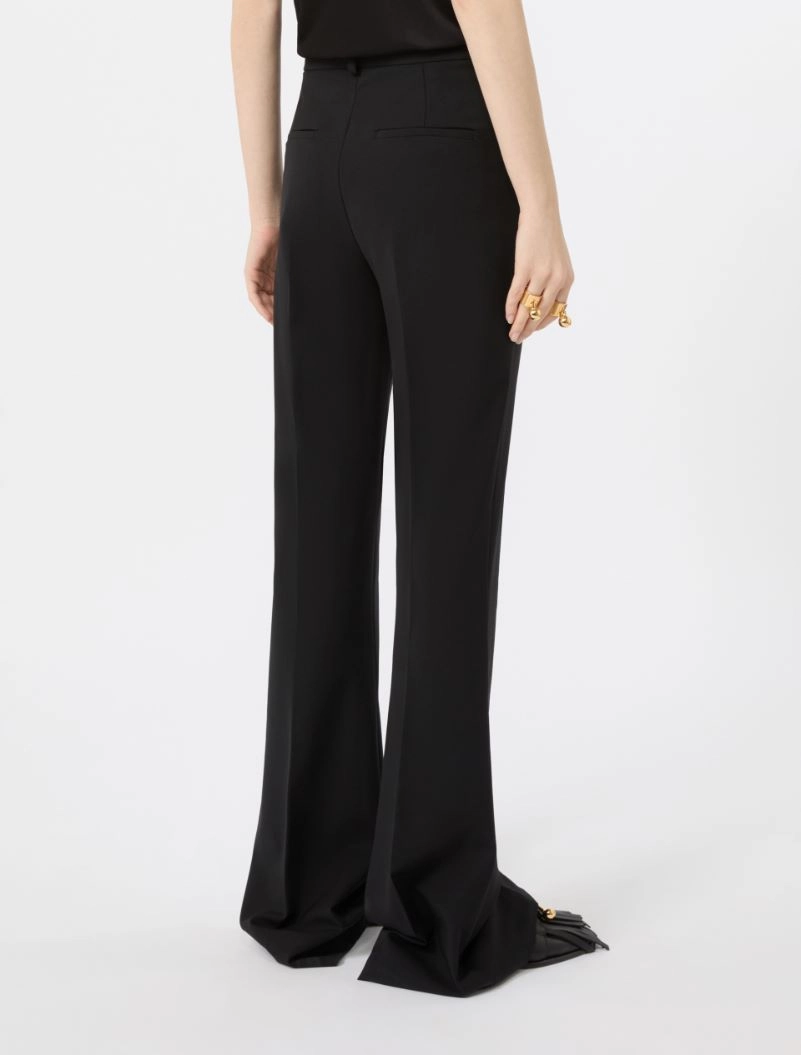 Flared stretch wool trousers - BLACK - Sportmax - 3