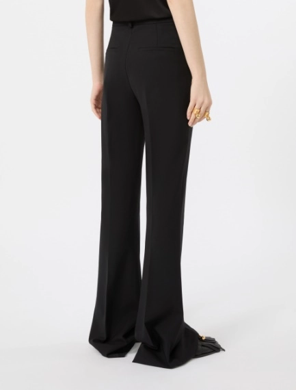 Flared stretch wool trousers - BLACK - Sportmax - 3