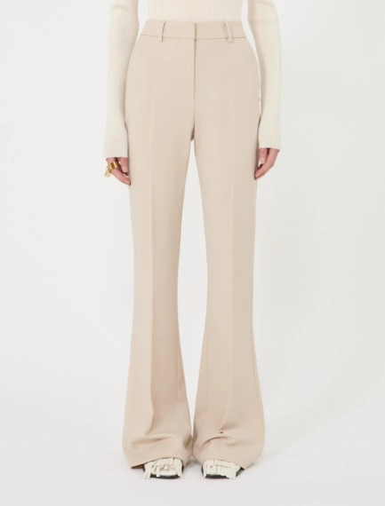 Flared stretch wool trousers - BEIGE - Sportmax - 2