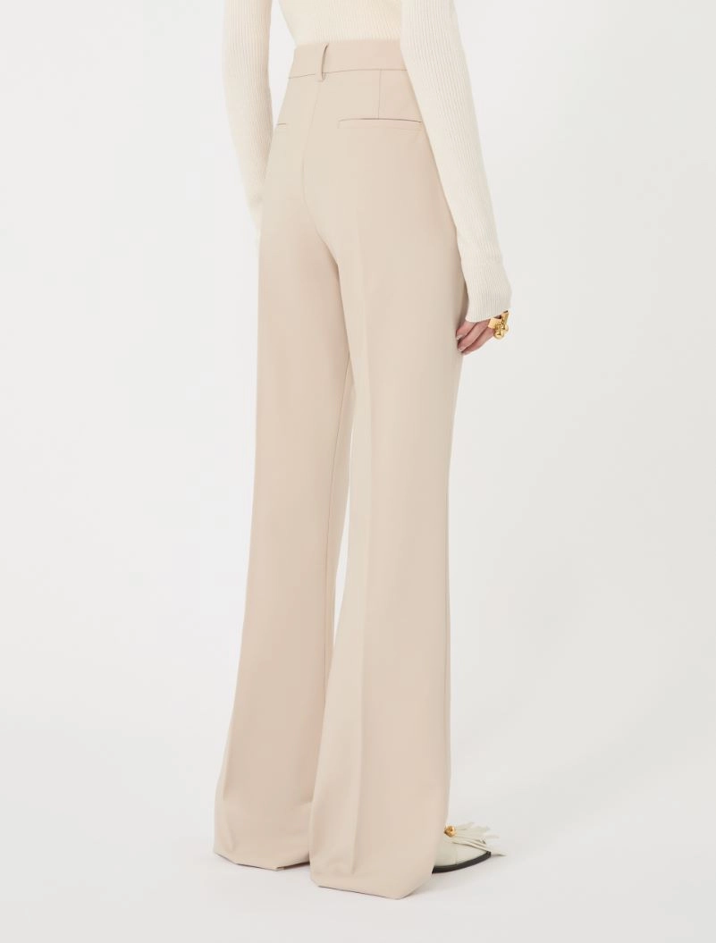 Flared stretch wool trousers - BEIGE - Sportmax - 3