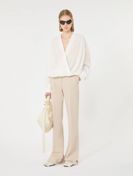 Flared stretch wool trousers - Sportmax