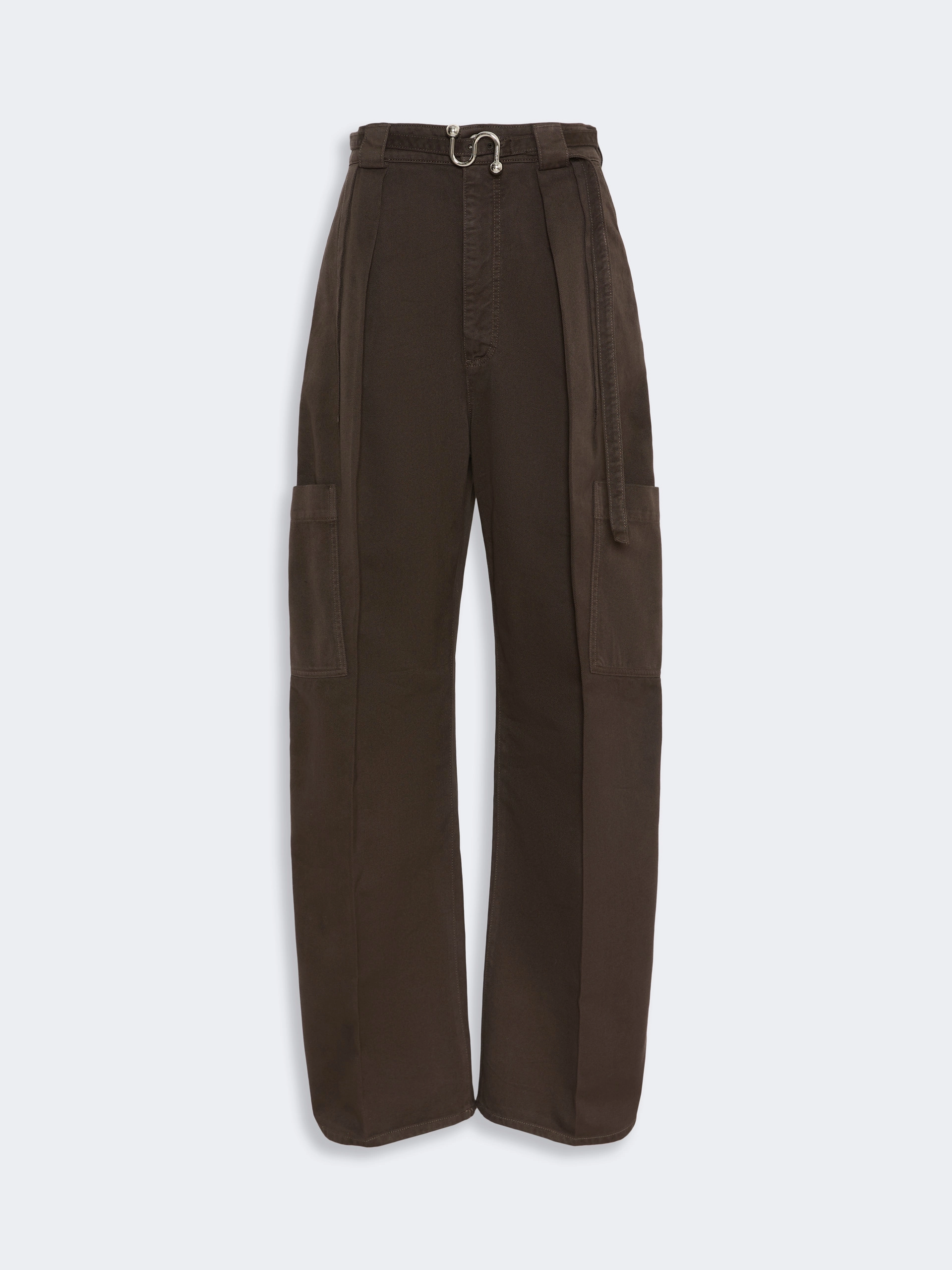 Oversized cotton cargo trousers - CHOCOLATE - Sportmax - 5