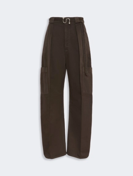 Oversized cotton cargo trousers - CHOCOLATE - Sportmax - 5