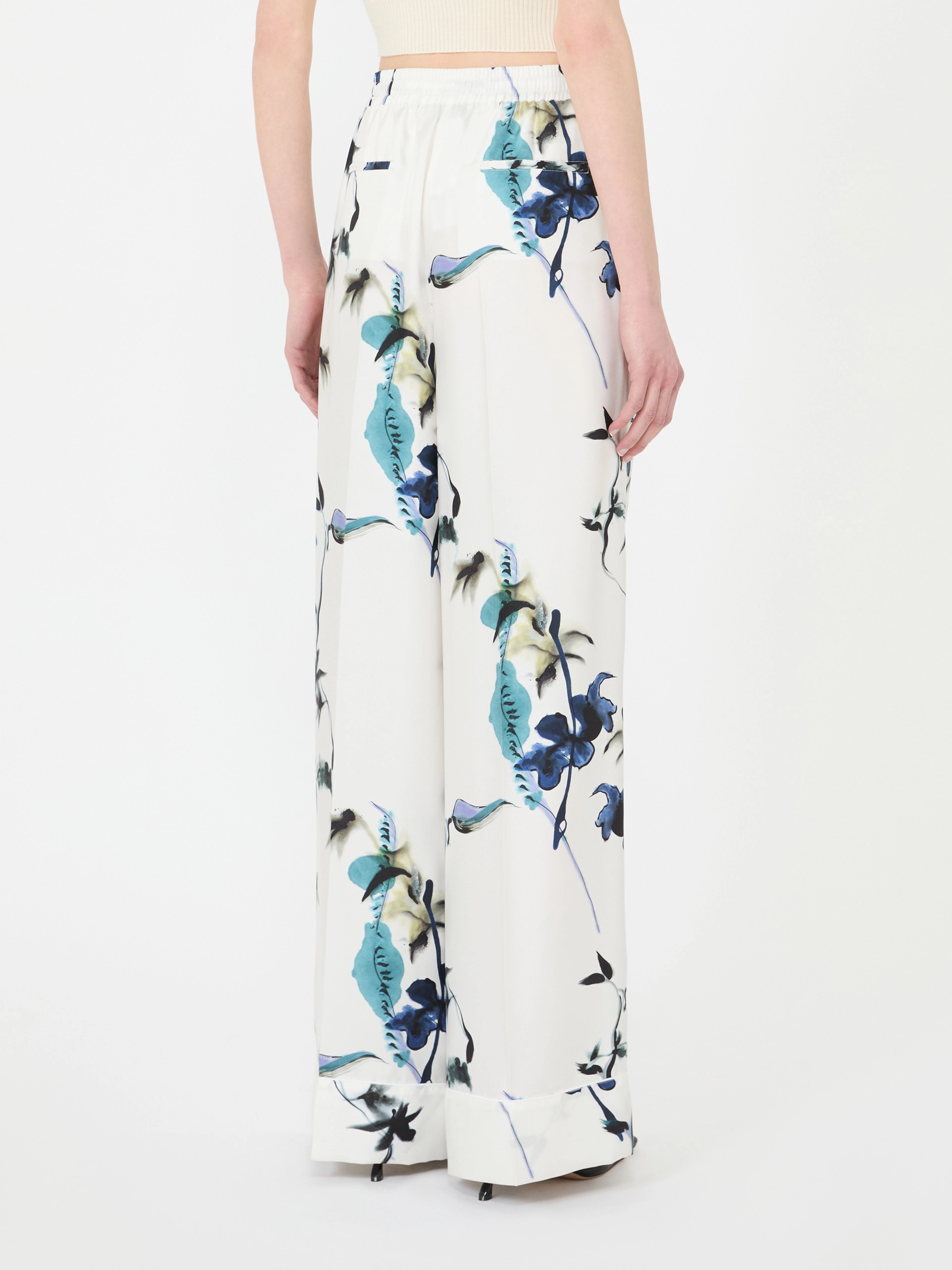 Silk pyjama trousers - WHITE - Sportmax - 3