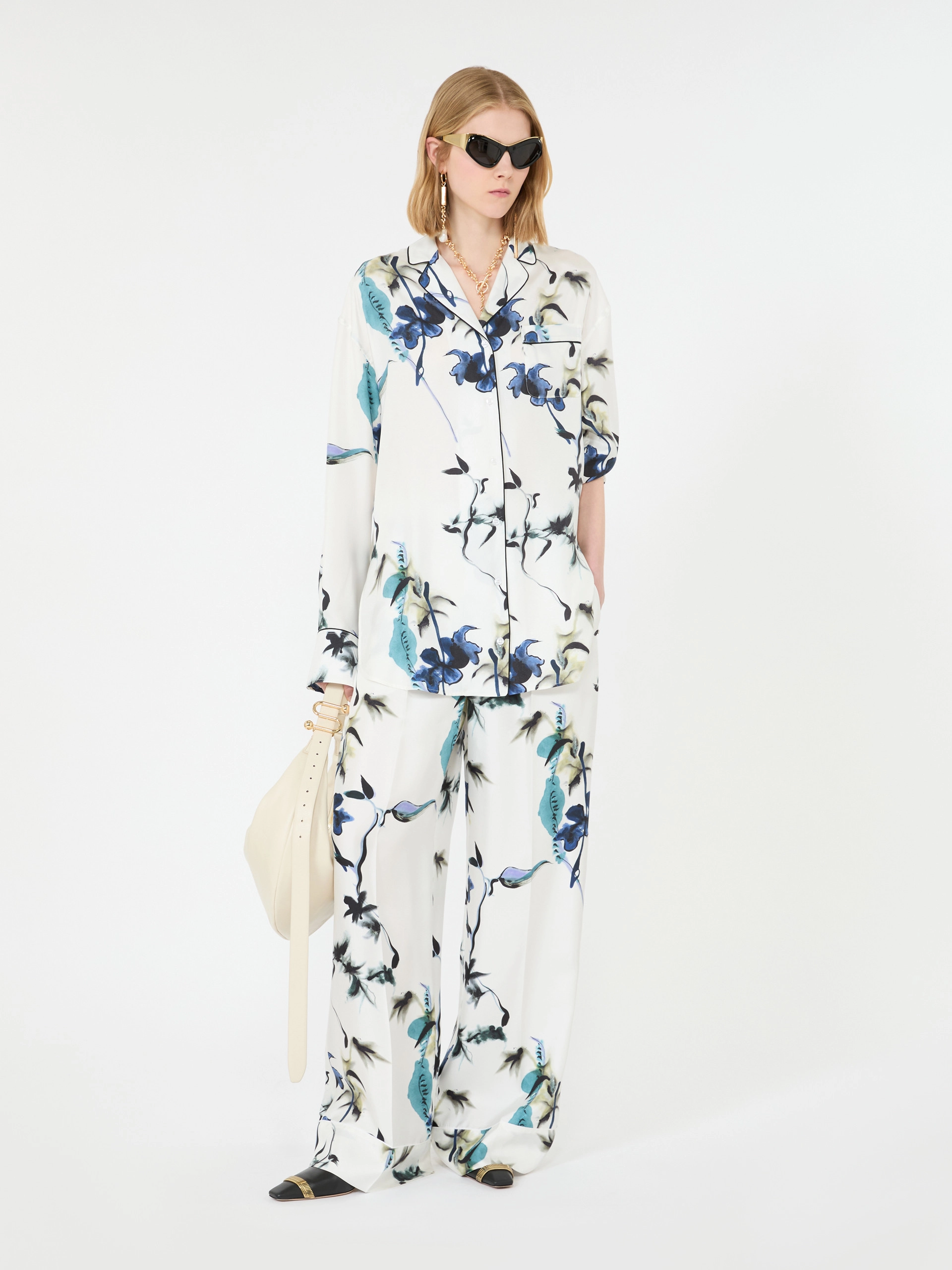 Silk pyjama trousers - WHITE - Sportmax