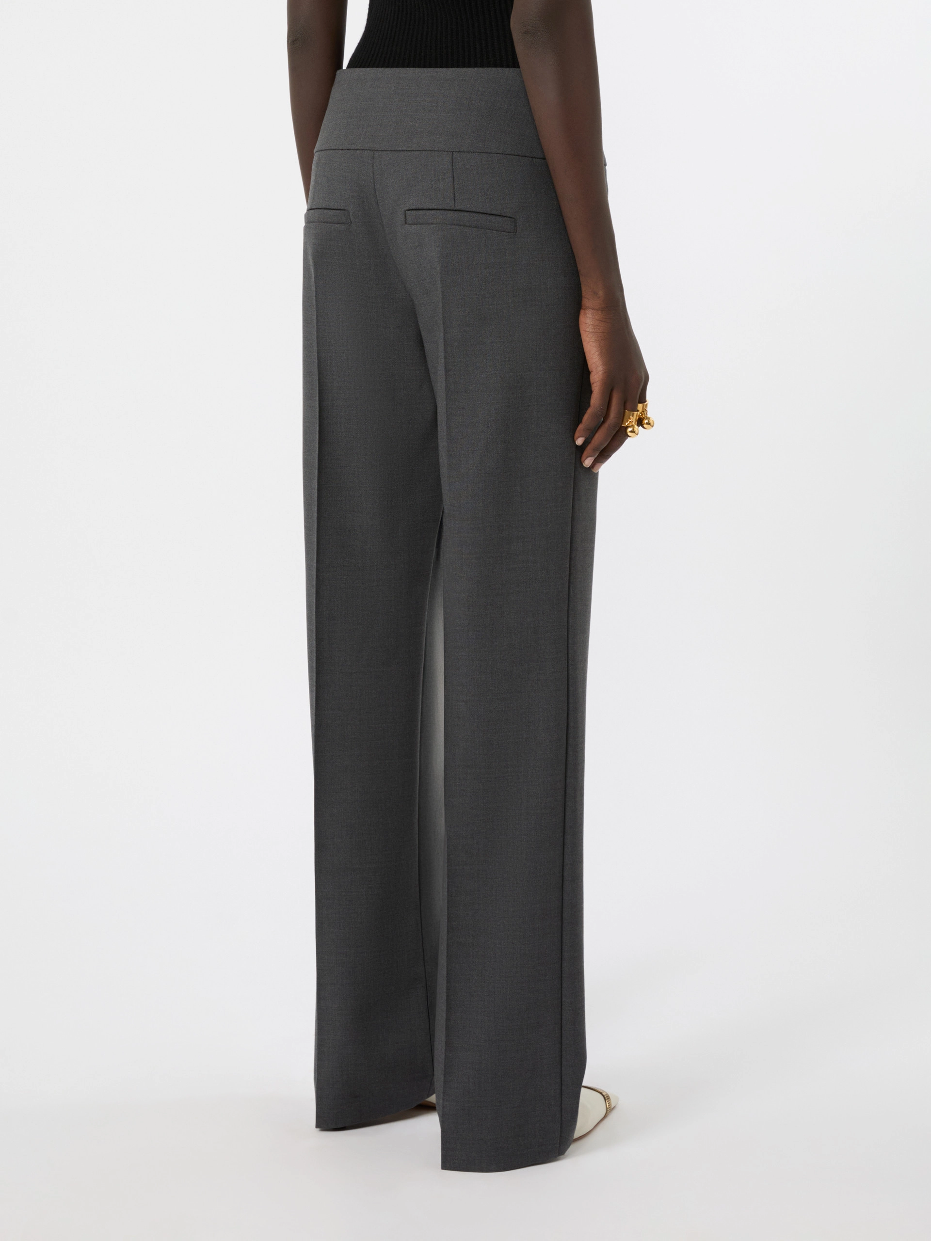 Stretch wool trousers - DARK GREY - Sportmax - 3