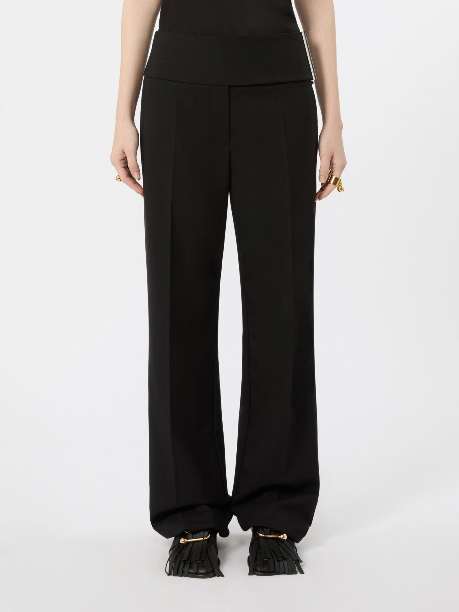 Stretch wool trousers - BLACK - Sportmax - 2