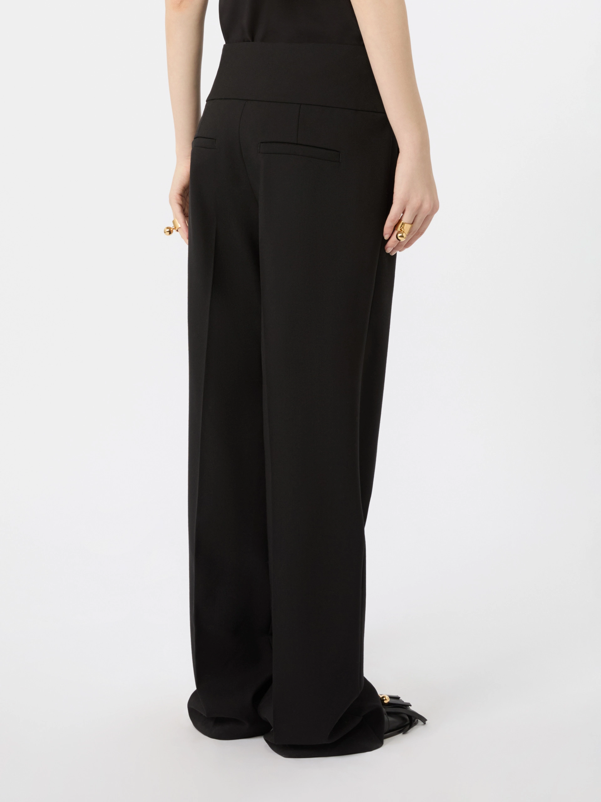 Stretch wool trousers - BLACK - Sportmax - 3