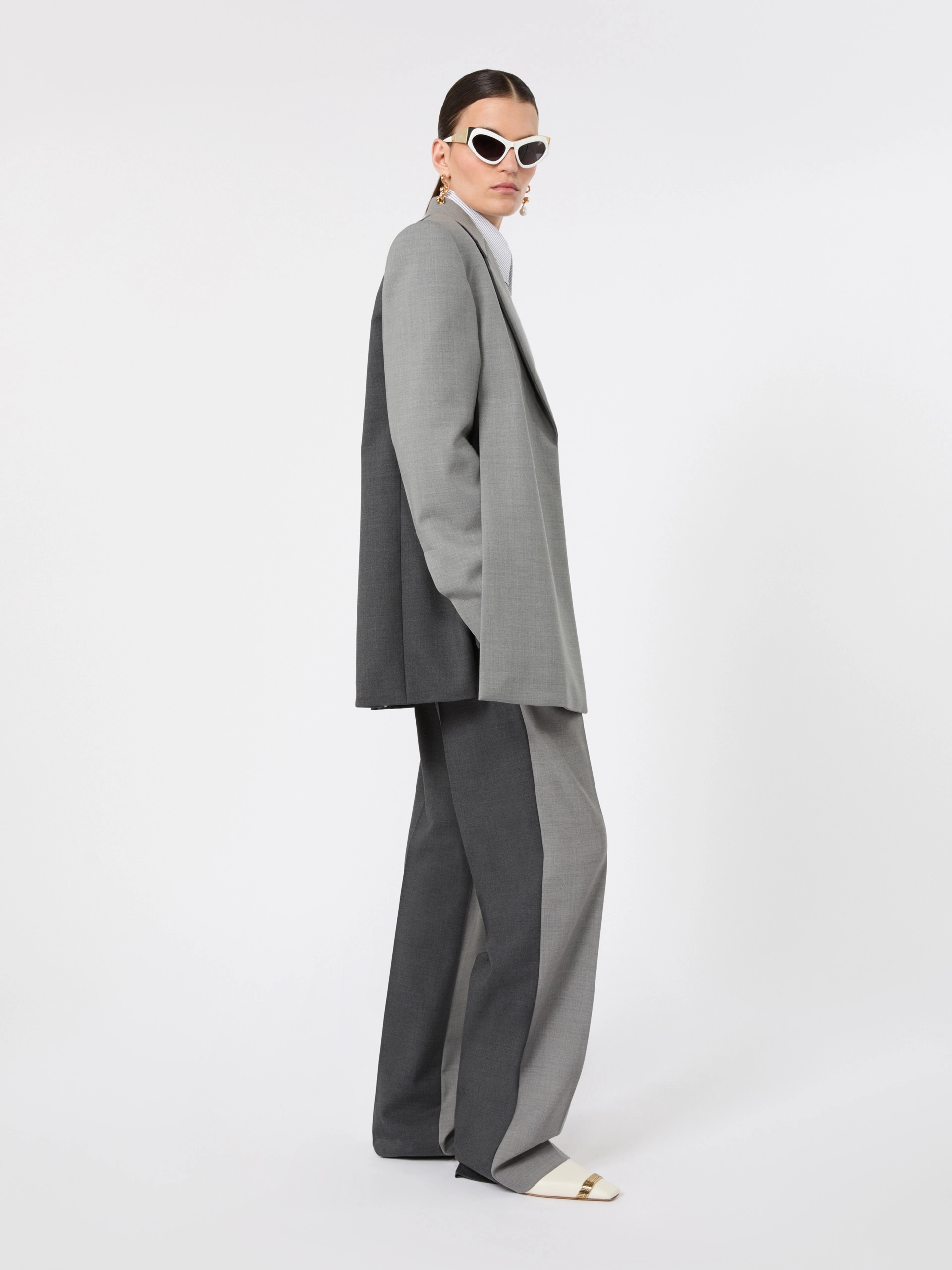 Stretch wool trousers - MEDIUM GREY - Sportmax