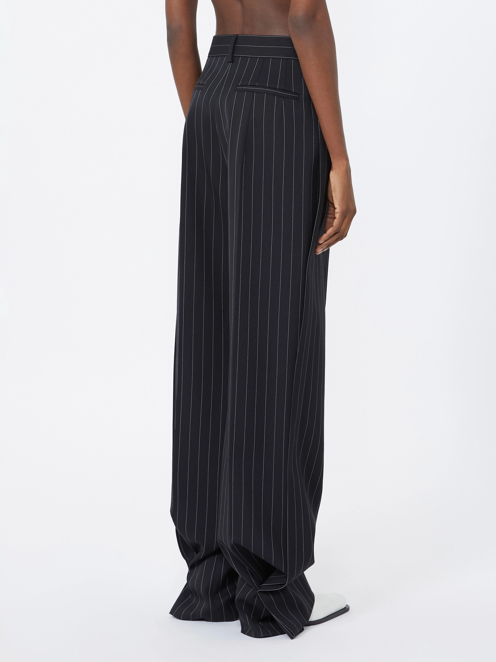 Pleated stretch wool trousers - BLACK - Sportmax - 3