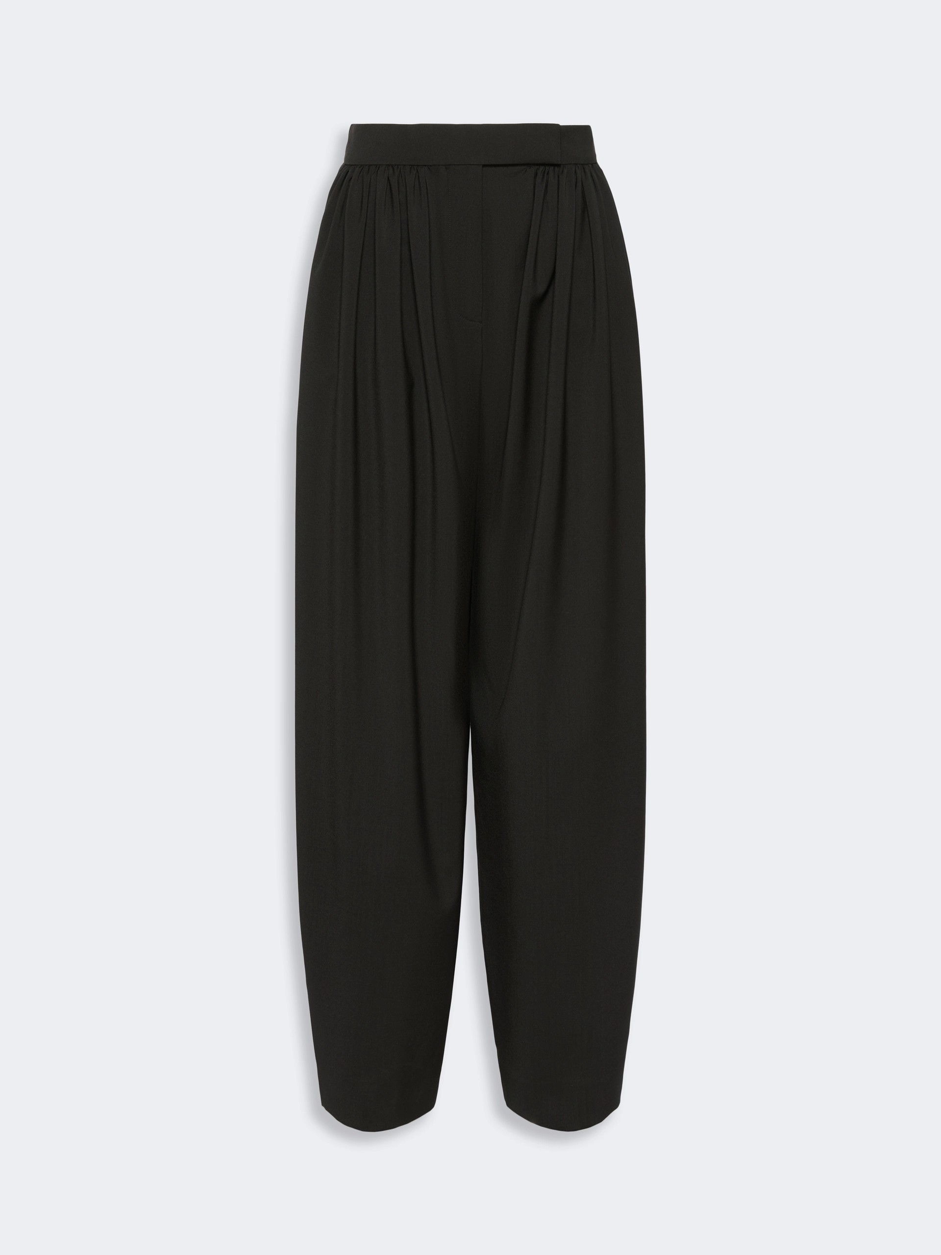 Natural stretch pure wool baggy trousers - BLACK - Sportmax - 5