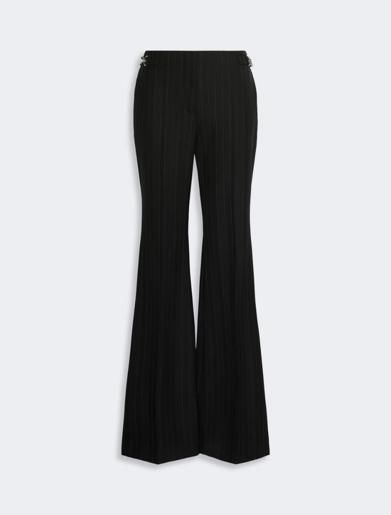 Flared herringbone wool trousers - BLACK - Sportmax - 5