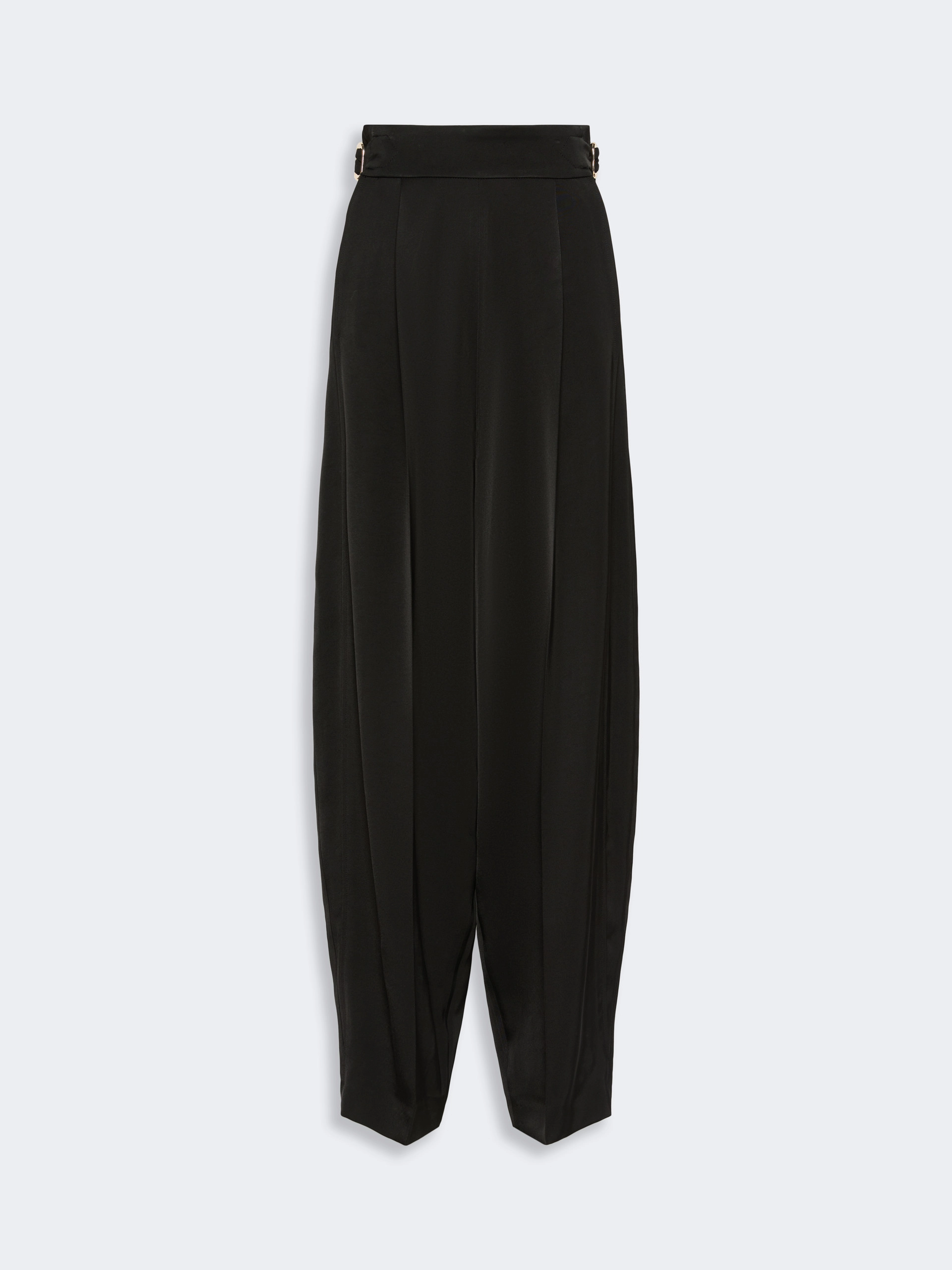 Viscose trousers with adjustable belt - BLACK - Sportmax - 5