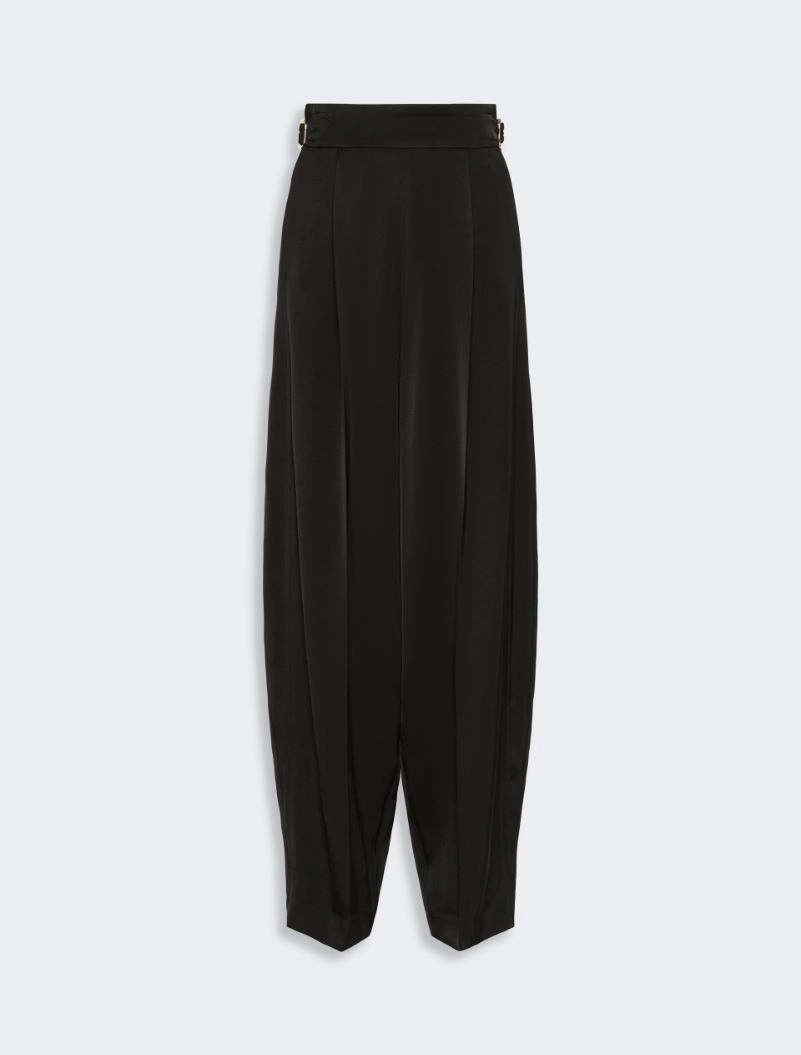 Viscose trousers with adjustable belt - BLACK - Sportmax - 6