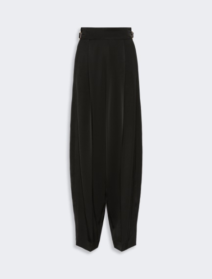 Viscose trousers with adjustable belt - BLACK - Sportmax