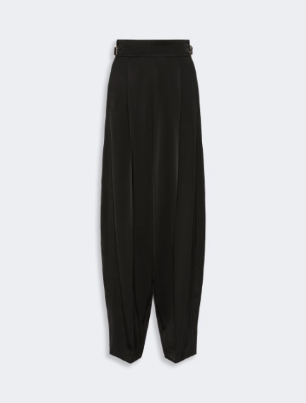 Viscose trousers with adjustable belt - BLACK - Sportmax