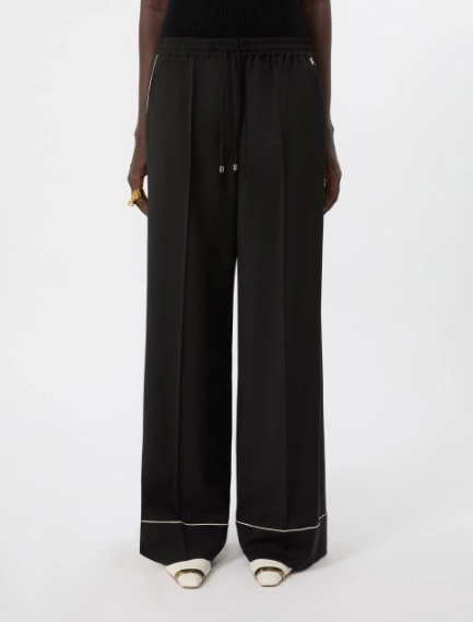 Stretch wool joggers - BLACK - Sportmax - 2