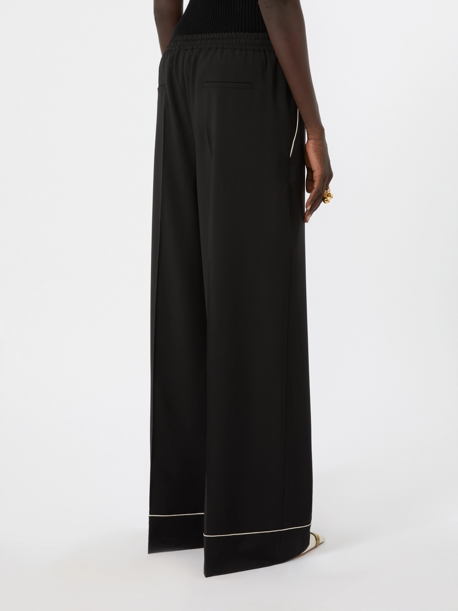 Stretch wool joggers - BLACK - Sportmax - 3