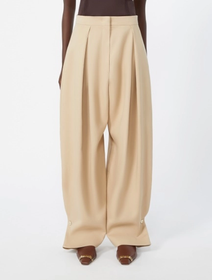 Baggy gabardine trousers - BEIGE - Sportmax - 2