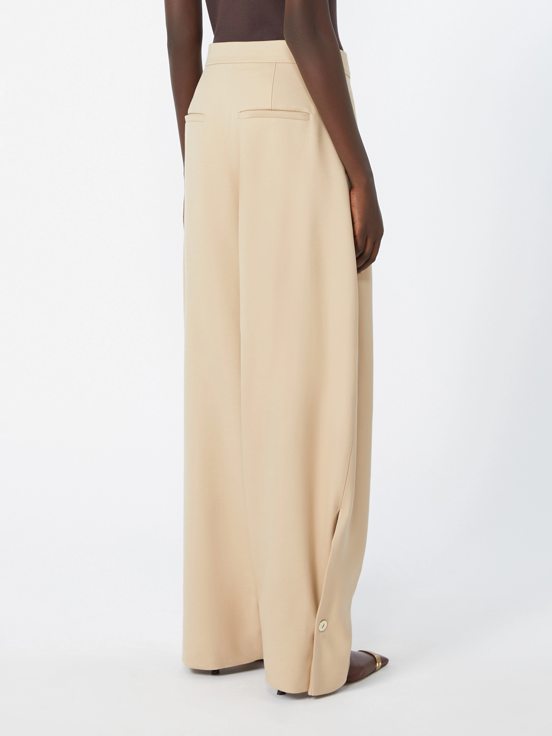 Baggy gabardine trousers - BEIGE - Sportmax - 3