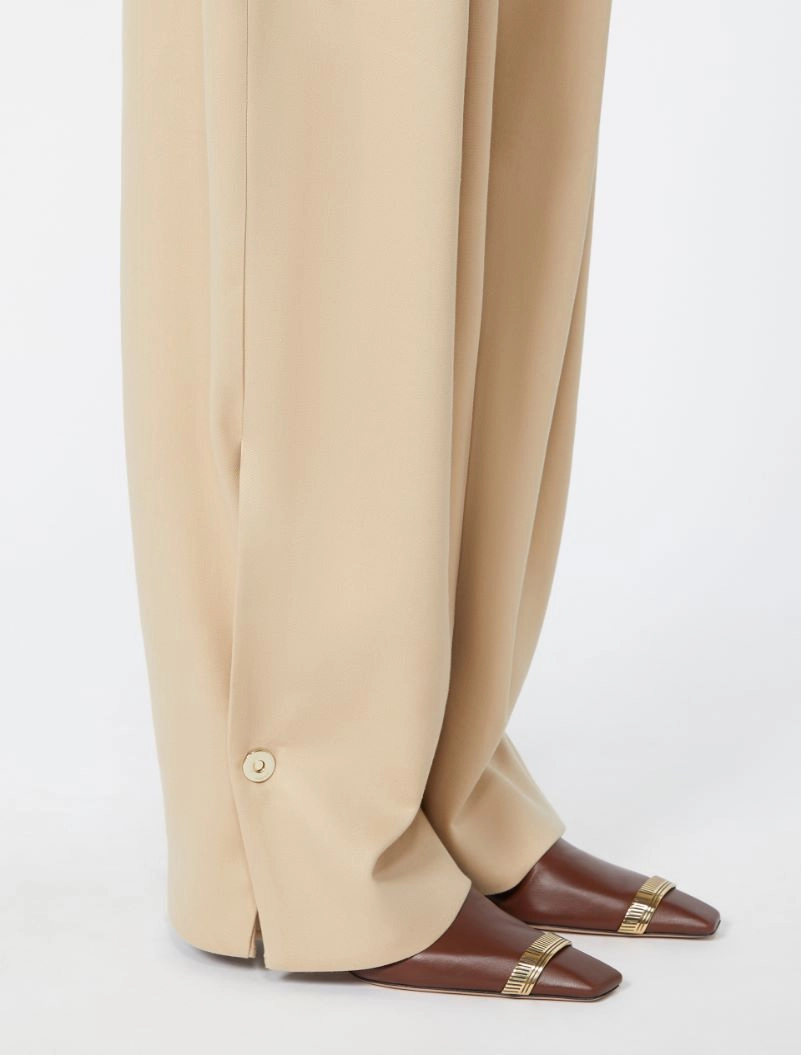 Baggy gabardine trousers - BEIGE - Sportmax - 4