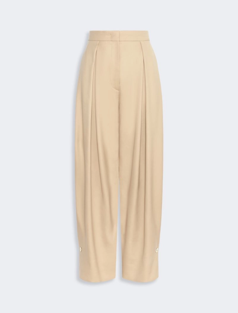 Baggy gabardine trousers - BEIGE - Sportmax - 5