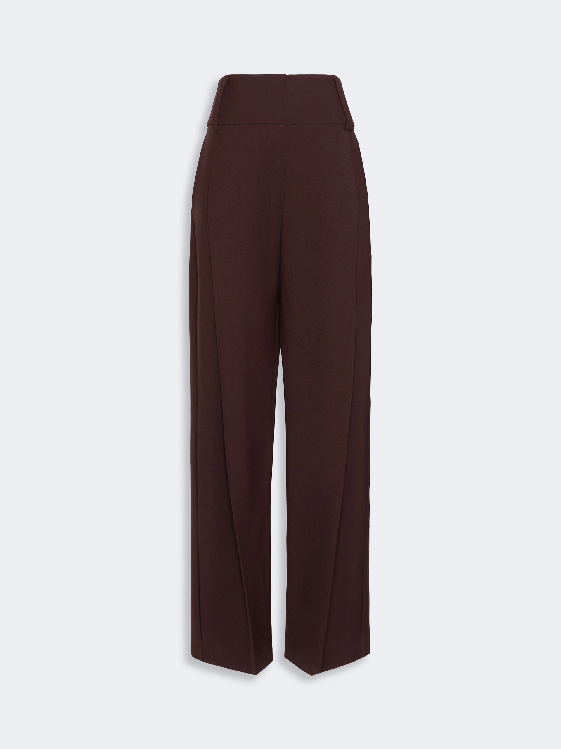 Stretch wool curved-leg trousers - PLUM - Sportmax - 5