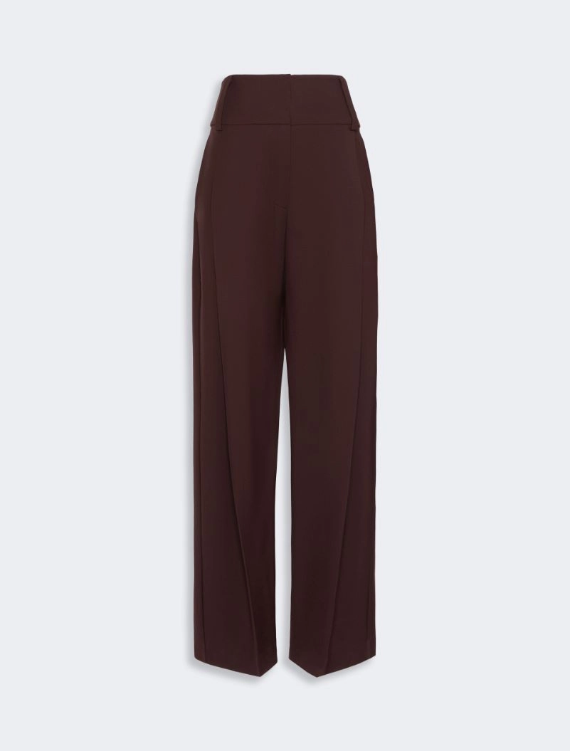 Stretch wool curved-leg trousers - PLUM - Sportmax - 5