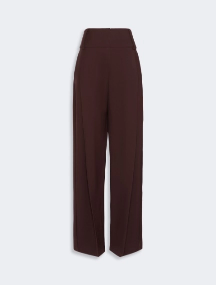 Stretch wool curved-leg trousers - Sportmax